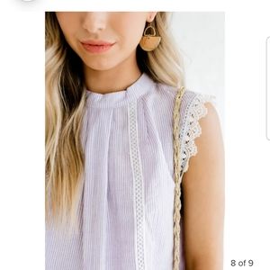 Lace/crinkle dress shirt from bella ella boutique